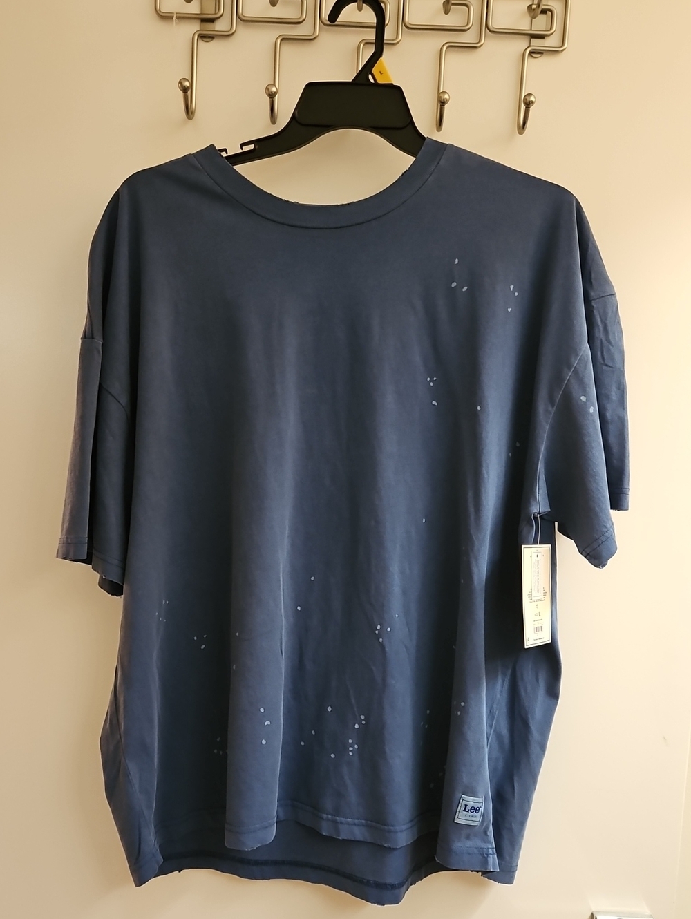 Kacey Lee Musgraves x Lee Horseshoe Tee L Blue Distressed Oversized T-Shirt